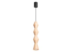 Miniaturka 8 - Lampa wisząca drewniana Selviora 10 cm duża naturalna
