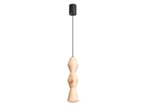 Miniaturka 15 - Lampa wisząca drewniana Selviora 10 cm średnia naturalna