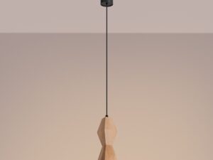 Miniaturka 16 - Drewniana lampa Selviora 8 cm w jasnym wnętrzu