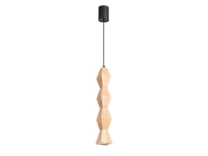 Miniaturka 8 - Lampa wisząca drewniana Selviora 8 cm duża naturalna