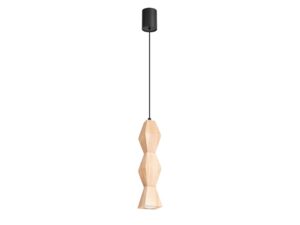 Miniaturka 6 - Lampa wisząca drewniana Selviora 8 cm naturalna – zdjęcie 7