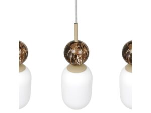 Miniaturka 3 - Lampa Silasia liniowa zbliżenie dekoracyjnych kul i kloszy