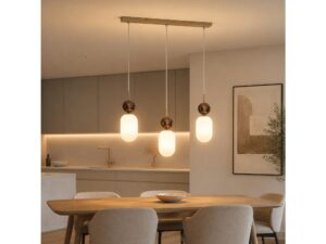 Miniaturka 1 - Lampa wisząca Silasia liniowa nad stołem jadalnianym
