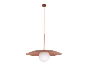 Miniaturka 1 - Lampa Slate ceglasta z mlecznym szklanym kloszem, widok produktu