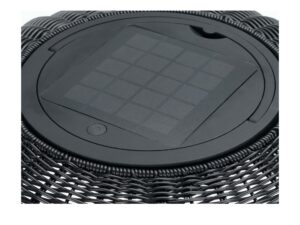 Miniaturka 2 - Lampa solarna Adegan czarna szczegóły oprawy