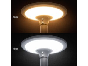 Miniaturka 4 - Porównanie ciepłej 3000 K i neutralnej 4000 K barwy światła solarnej lampy LED