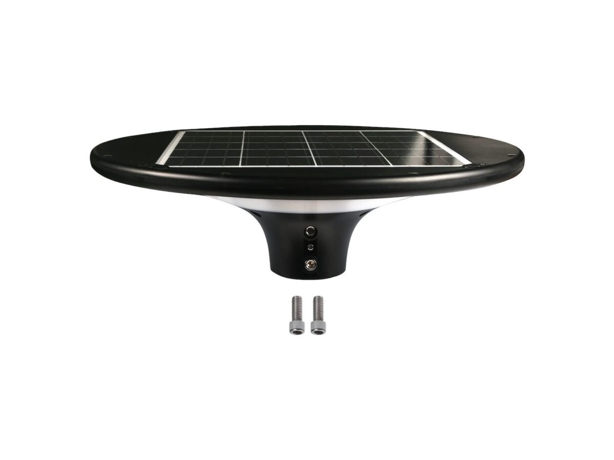 Lampa solarna ogrodowa LED 20 W 2100 lm 40 cm 3000/4000 K czarna