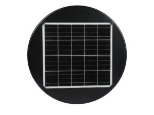Miniaturka 3 - Tylny panel fotowoltaiczny czarnej ogrodowej lampy LED o średnicy 40 cm