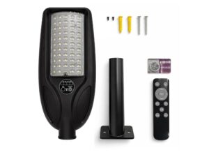 Miniaturka 4 - Lampa solarna LED wraz z pilotem i elementami do montażu ściennego
