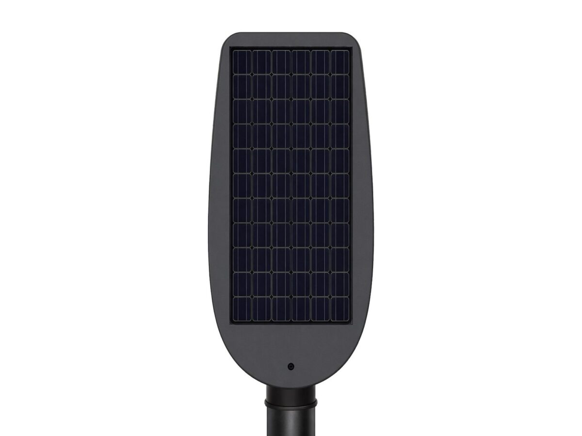 Lampa solarna naścienna LED 450 lm 4000 K z czujnikiem czarna