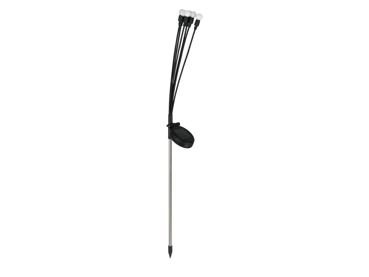 Lampka solarna ogrodowa LED z kulkami 70 cm 3000 K czarna