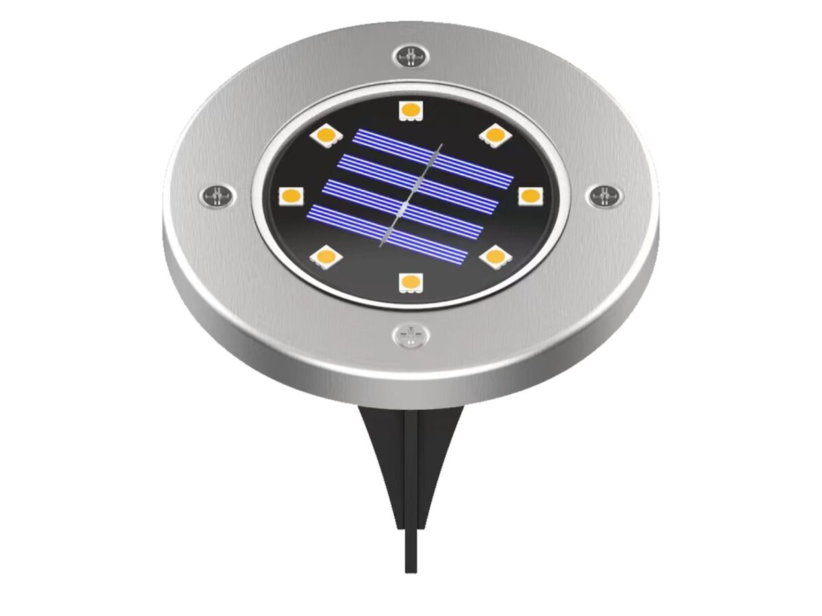 Lampa solarna ogrodowa LED 0,06 W 2 lm 3000 K IP44 srebrna