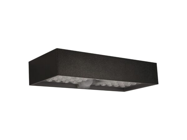 Lampa solarna ścienna LED 6 W czarna – widok główny dolnej powierzchni