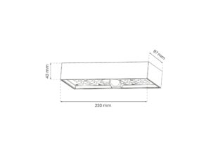 Miniaturka 6 - Lampa solarna ścienna LED – wymiary 230 × 97 × 43 mm