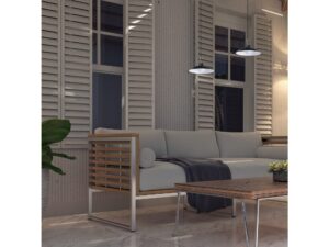 Miniaturka 3 - Lampa solarna wisząca – przykładowa aranżacja nad sofą na tarasie
