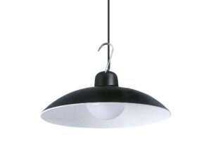Miniaturka 1 - Lampa solarna wisząca – czarny klosz 18 cm i hak do zawieszenia