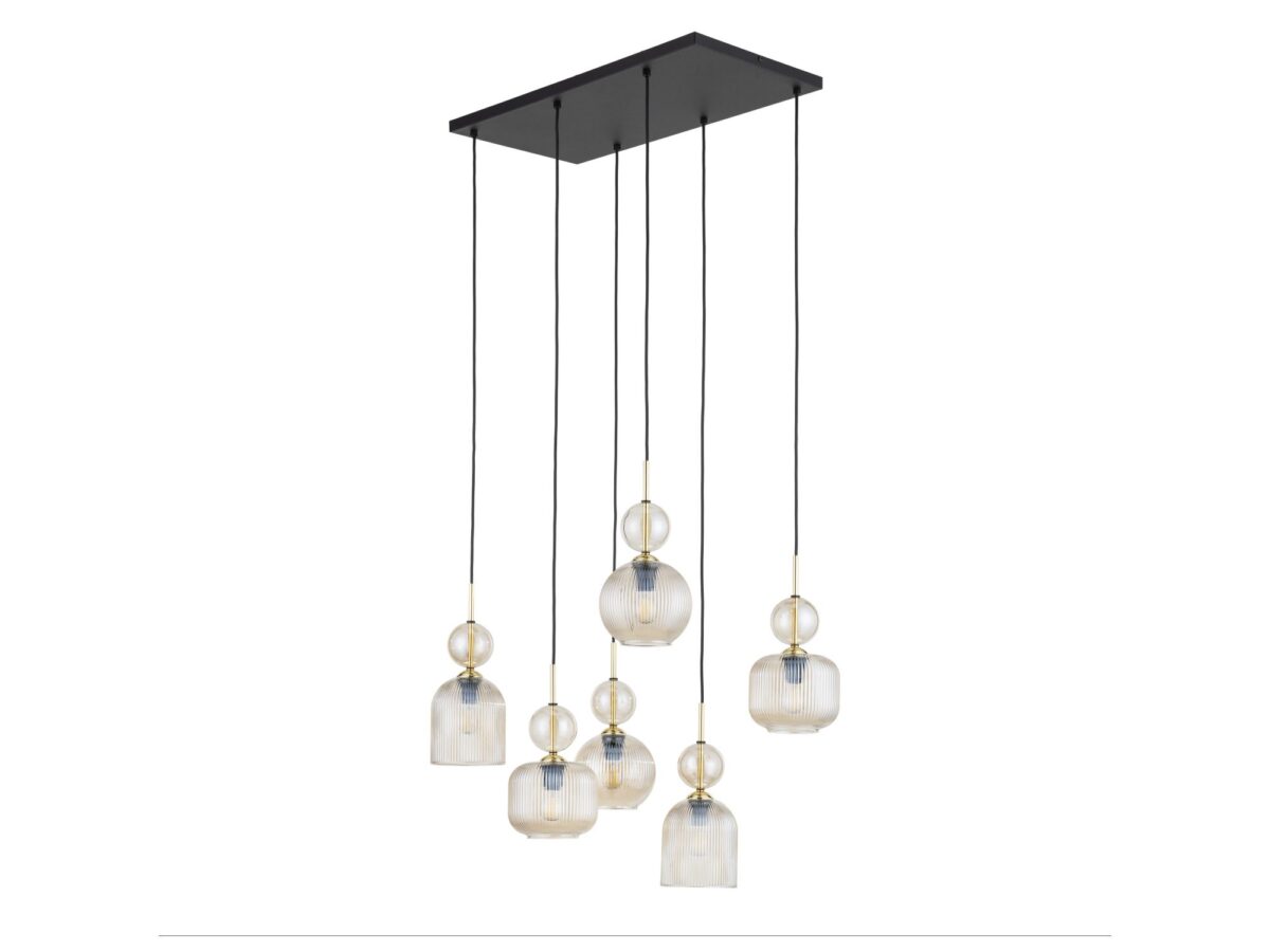 Lampa wisząca Sophia 6-punktowa ze szklanymi kloszami 65 cm