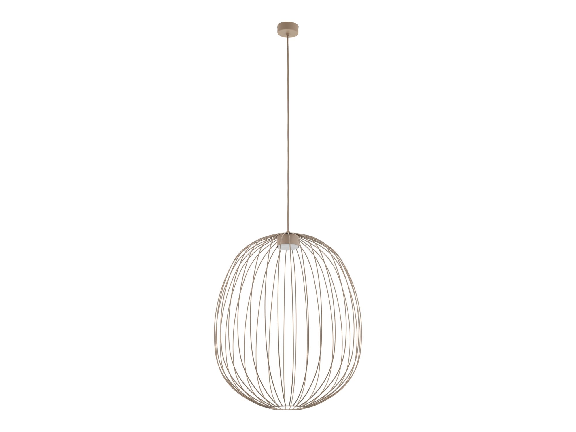 Lampa wisząca Sphera L w kolorze piaskowego beżu na białym tle