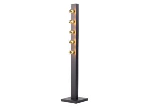 Miniaturka 4 - Lampa stojąca Dalemino z pięcioma punktami E14, stal czarno-złota na jasnym tle