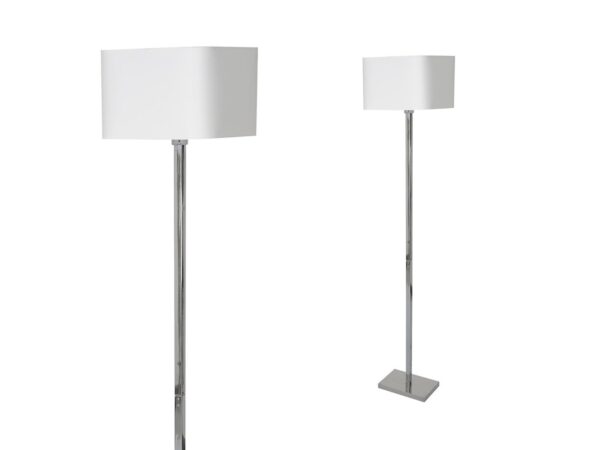 Lampa stojąca Solivio E27 150 cm biała/chrom