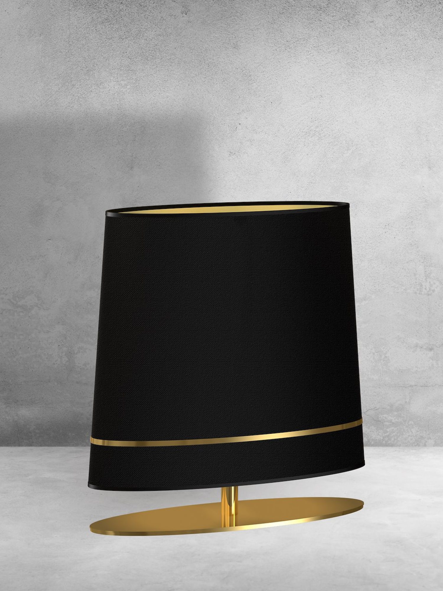 Lampa stojąca Talirena czarno-złota aranżacja