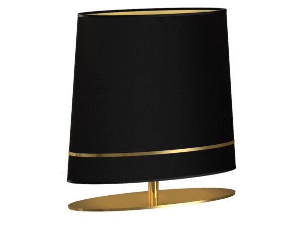 Lampa stojąca Talirena czarno-złota widok z przodu