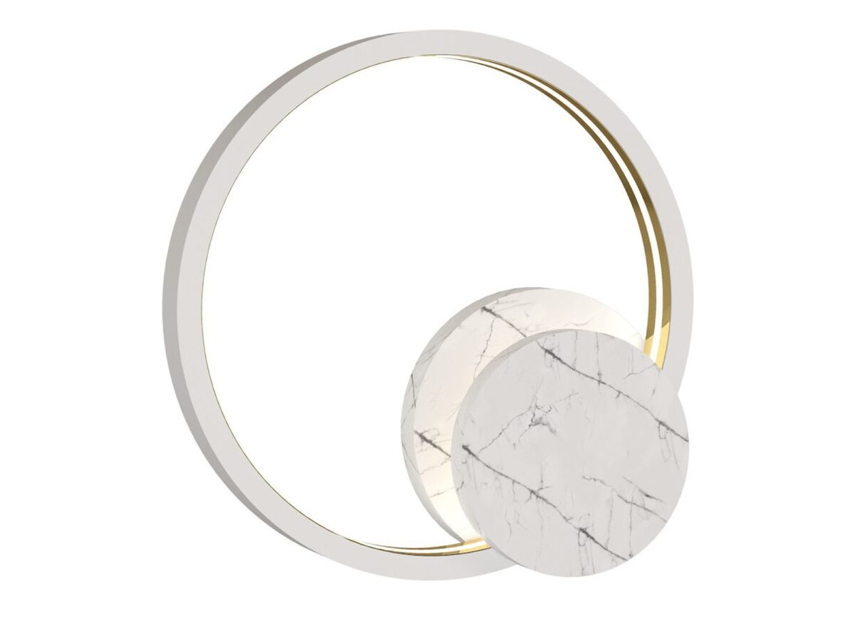 Lampa stojąca Veletira LED 8,5 W marmurowa 70 cm