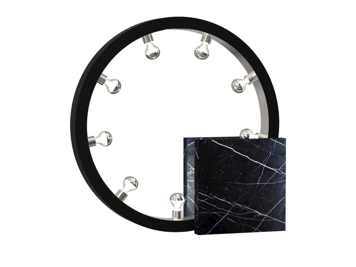 Lampa stojąca Veletira 9 × E14 marmurowa 73 cm