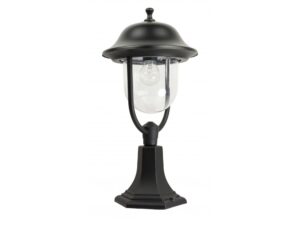 Miniaturka 6 - Lampa stojąca zewnętrzna z czarnym wykończeniem, widok z przodu