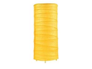 Miniaturka 1 - Lampa stołowa Amirio z żółtym papierowym cylindrycznym abażurem