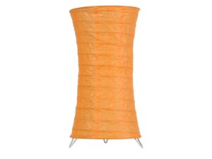 Miniaturka 1 - Pomarańczowa lampa stołowa Baletio 40 cm z papierowym abażurem