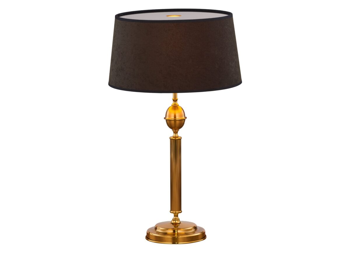 Lampa stołowa Batumi 60 cm z abażurem, złota