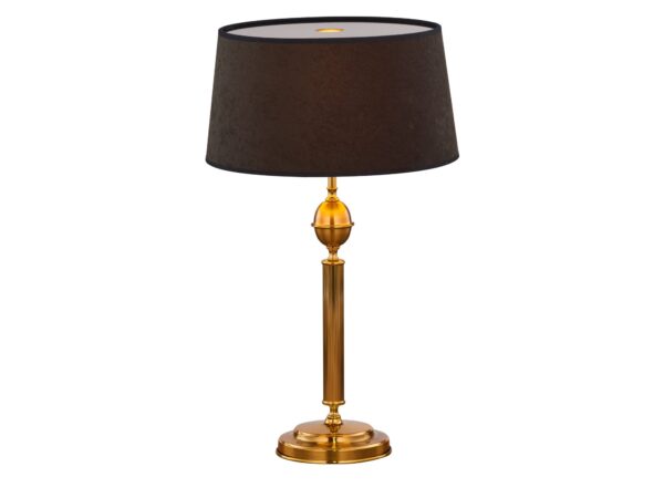 Lampa stołowa Batumi 60 cm złota z abażurem