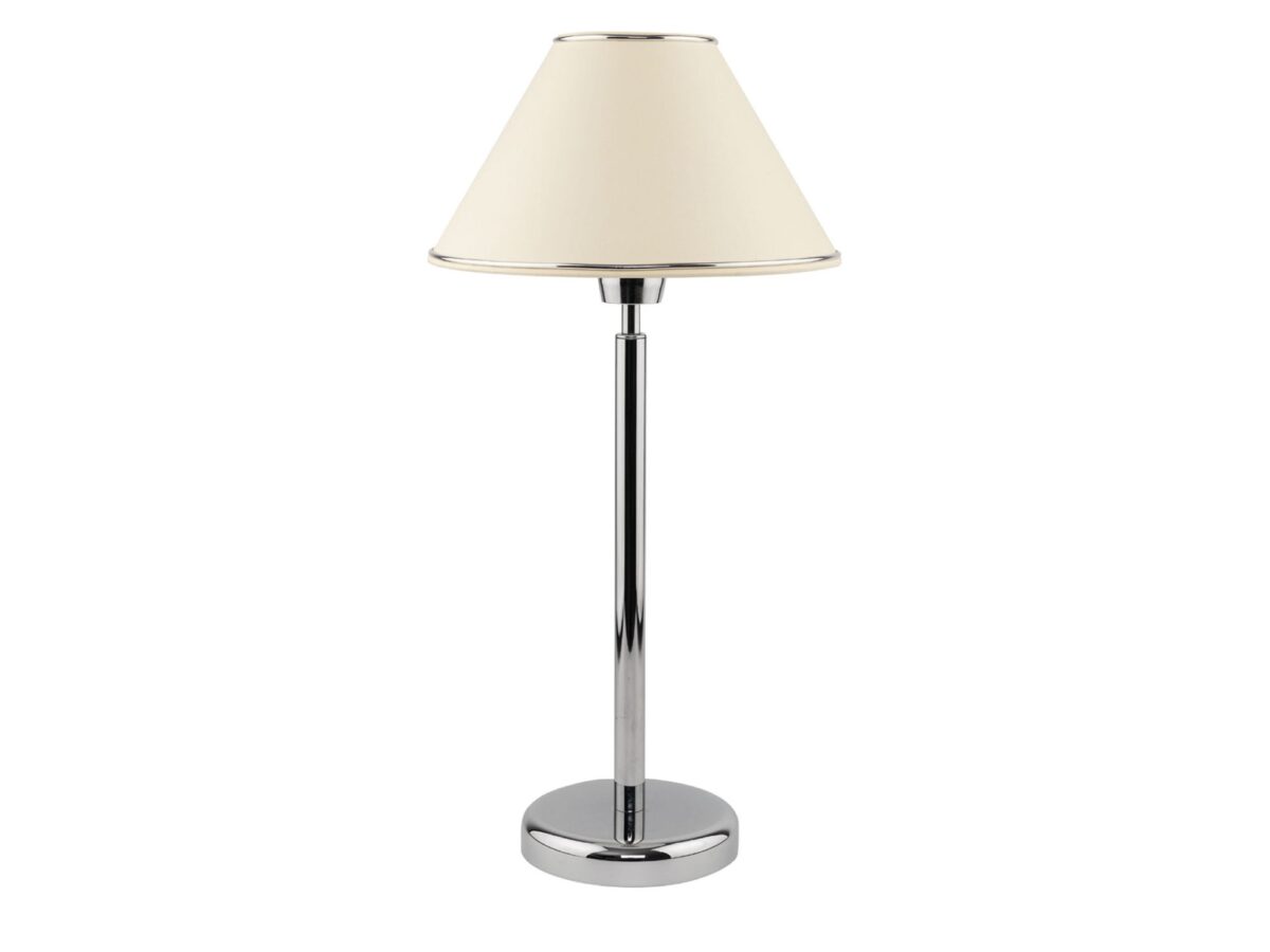 Lampa stołowa Begamo 52 cm z abażurem, chrom