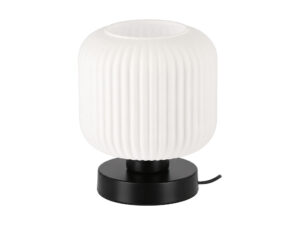 Miniaturka 2 - Lampa stołowa Calera z czarną podstawą i białym kloszem