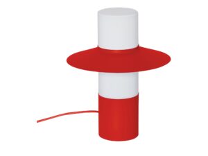 Miniaturka 2 - Lampa stołowa CAPONIO ST czerwonopomarańczowa – widok na wprost