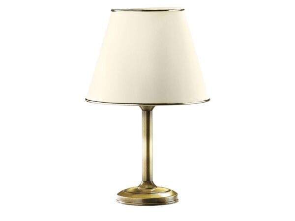 Lampa stołowa Classic z abażurem w kolorze mosiądzu patynowanego