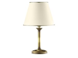 Miniaturka 5 - Lampa stołowa Classic w patynowanym mosiądzu na białym tle