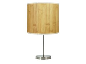 Miniaturka 2 - Lampa stołowa Doriseta z abażurem o fakturze drewna sosnowego