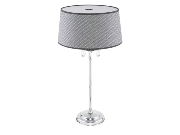 Lampa stołowa Egida z abażurem, 65 cm, chrom