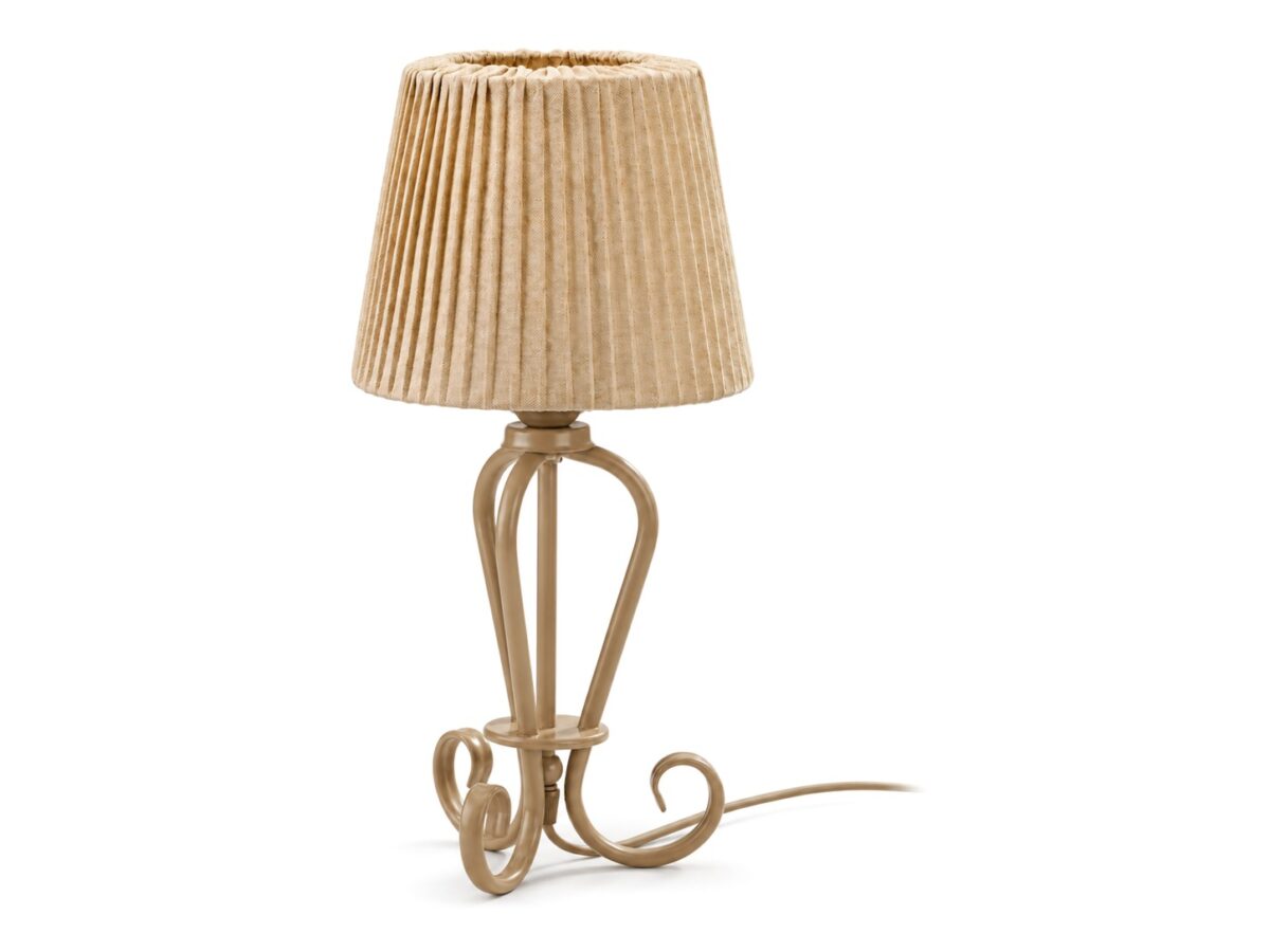 Lampa stołowa Elpis z plisowanym abażurem