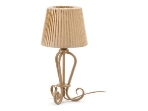 Miniaturka 7 - Lampa stołowa Elpis z plisowanym abażurem na białym tle