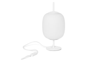 Miniaturka 6 - Biała lampa stołowa EPLI MINI ST z mlecznym szklanym kloszem