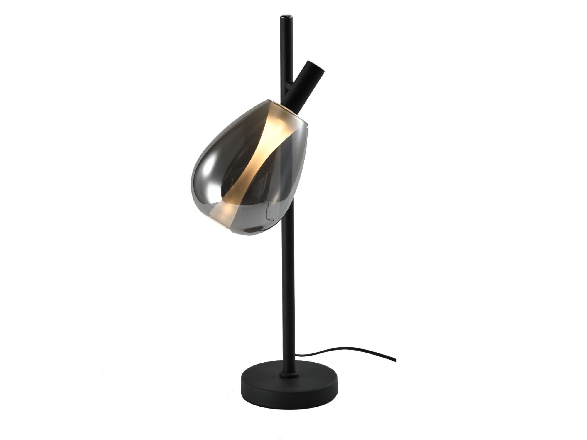 Lampa stołowa Evorena z dymionym kloszem