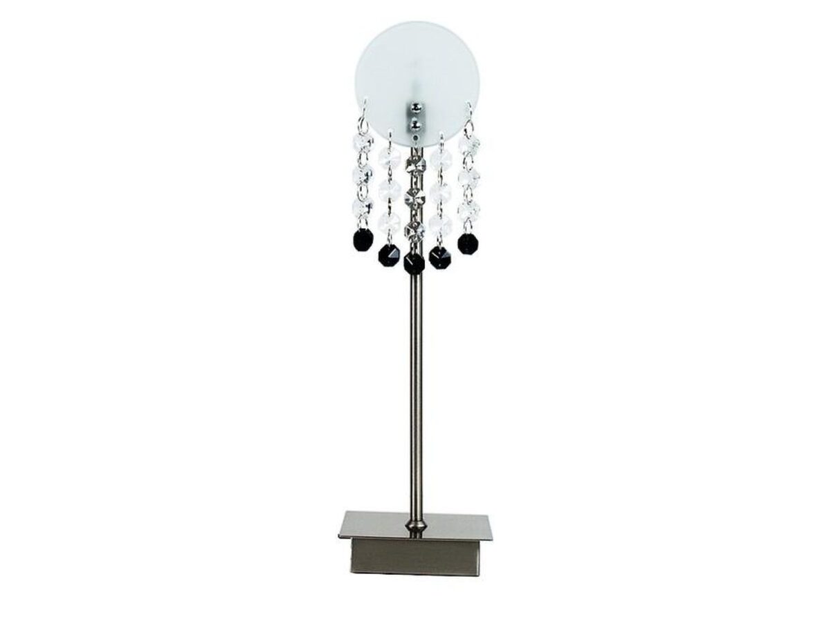 Lampa stołowa Fenarino nikiel mat ze szklanym kloszem G4