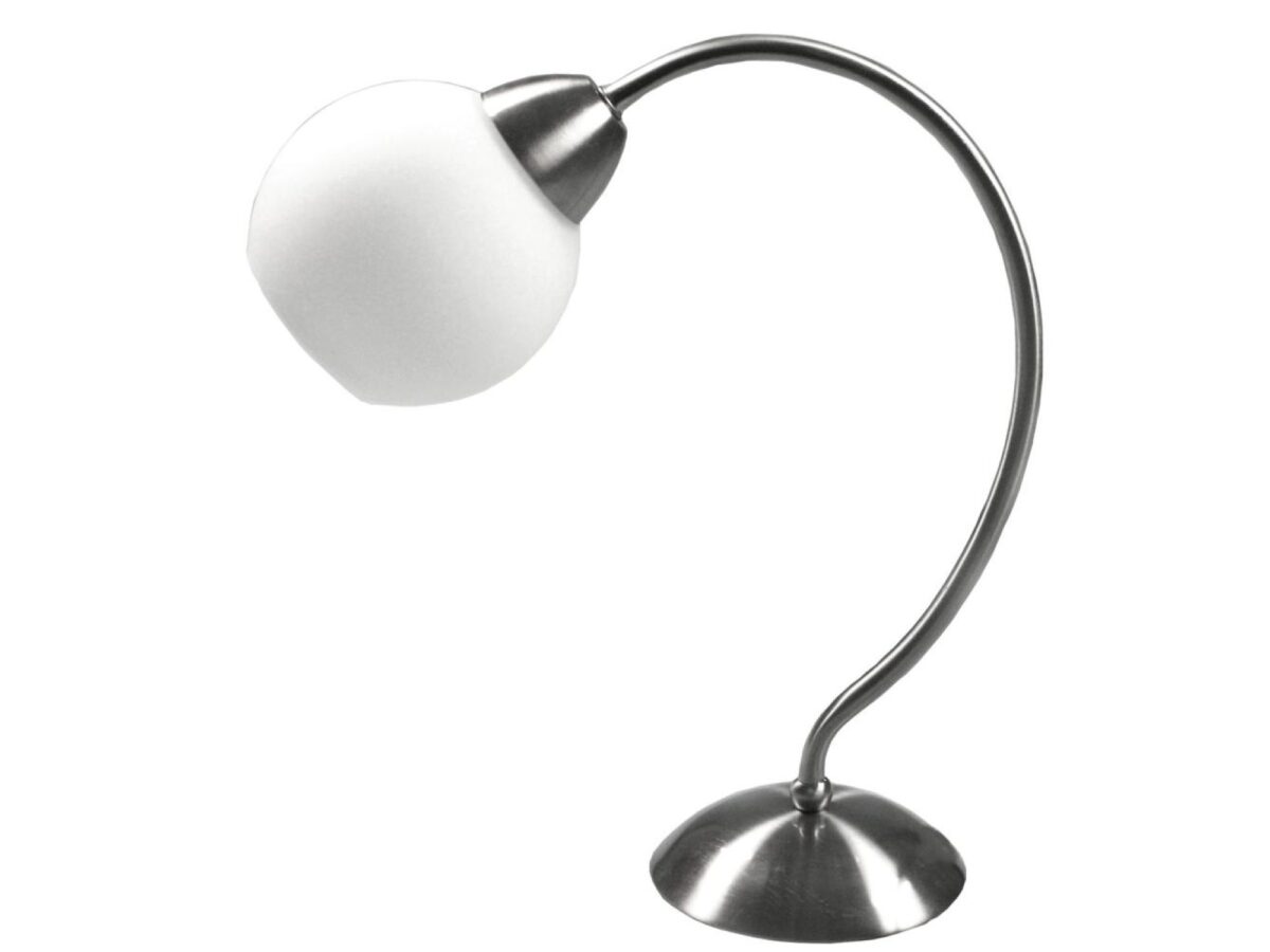 Lampa stołowa z mlecznym kloszem Ilotona 35 cm satynowa