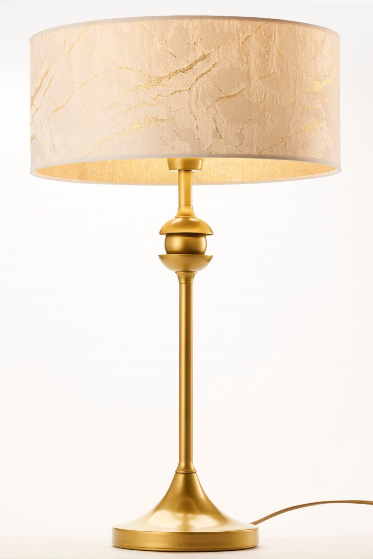 Lampa stołowa Kaszmir z cylindrycznym abażurem