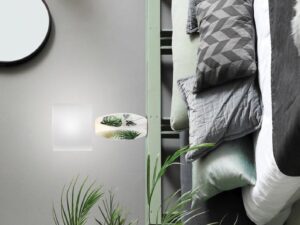 Miniaturka 2 - Lampa stołowa Koresira przy łóżku w aranżacji wnętrza