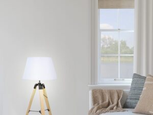 Miniaturka 3 - Lampa stołowa Levanira beżowa w aranżacji wnętrza