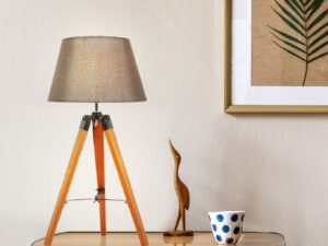 Miniaturka 4 - Lampa stołowa Levanira brązowa w aranżacji pomieszczenia
